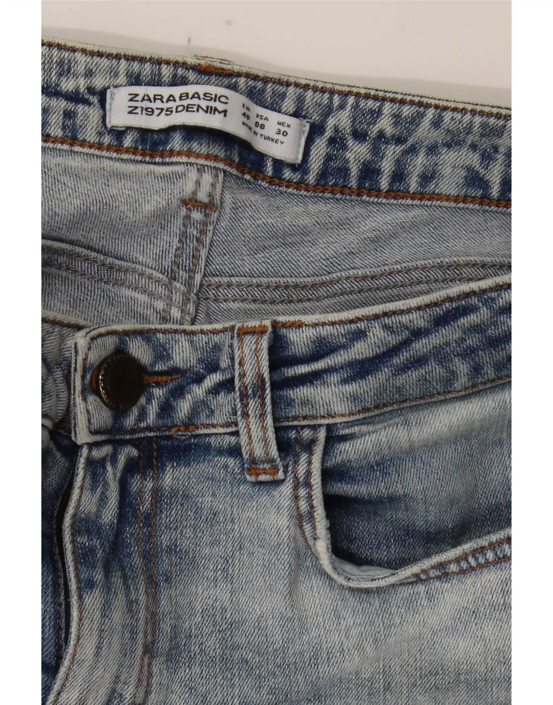 Blugi skinny dama Zara EU 40 Medium W30 L29 Albastru
