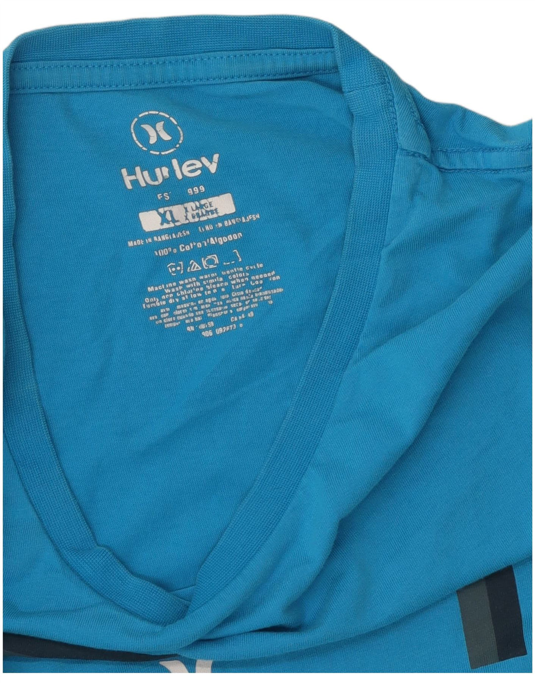Tricou grafic pentru bărbați Hurley Top XL Bumbac albastru