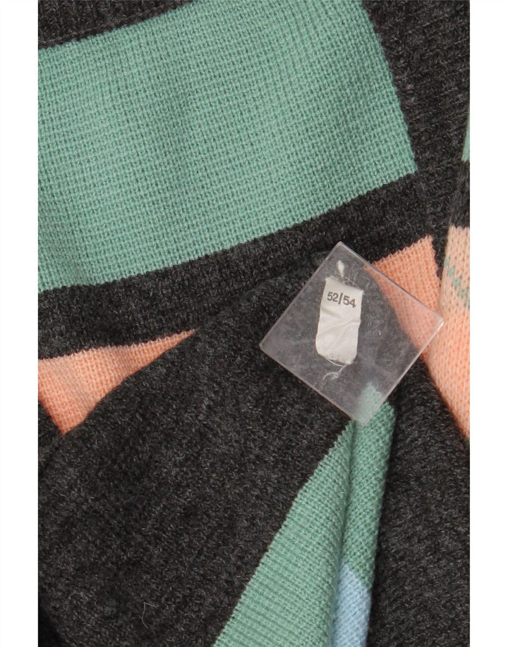 Pulover cardigan pentru bărbați VINTAGE IT 52/54 Fair Isle, mare, multicolor