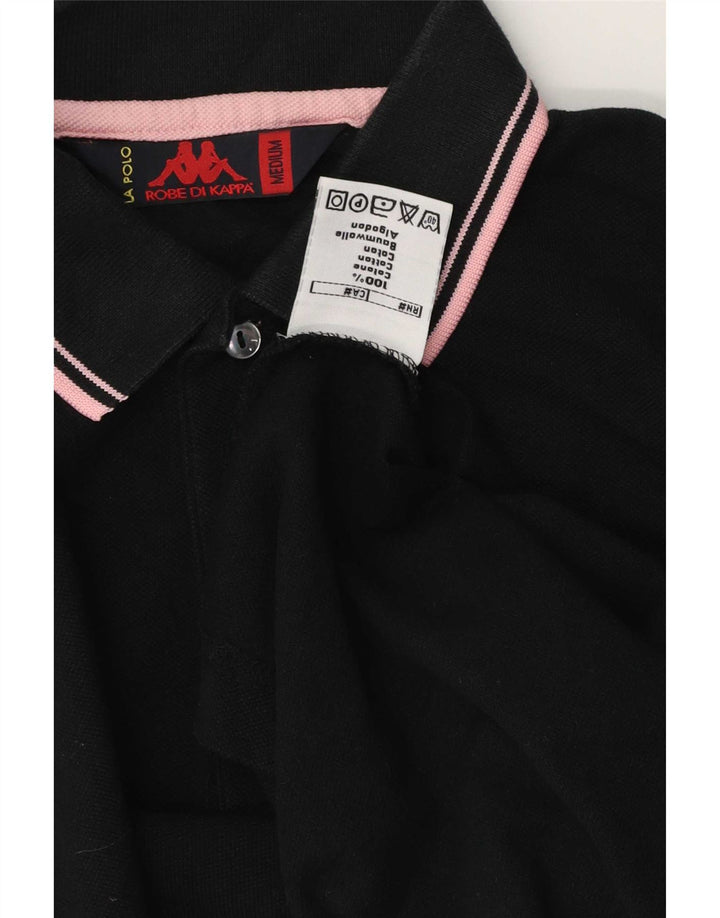 Cămașă polo pentru bărbați Kappa, bumbac cu dungi negre medii