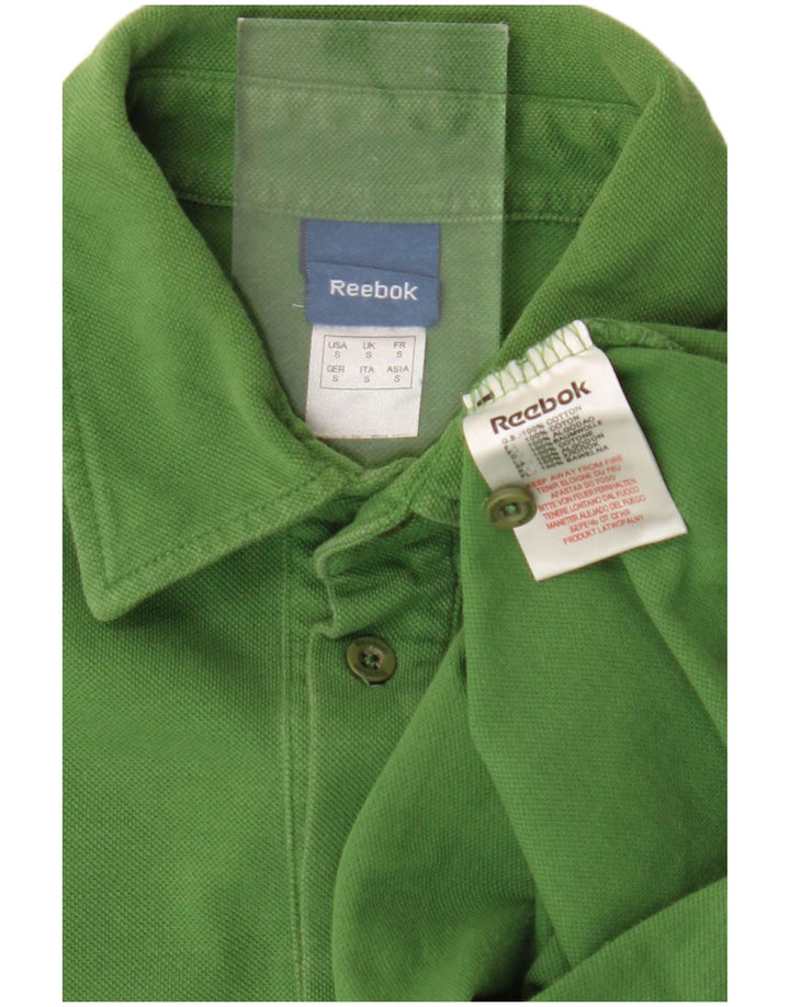 Tricou polo Reebok pentru bărbați, bumbac verde mic