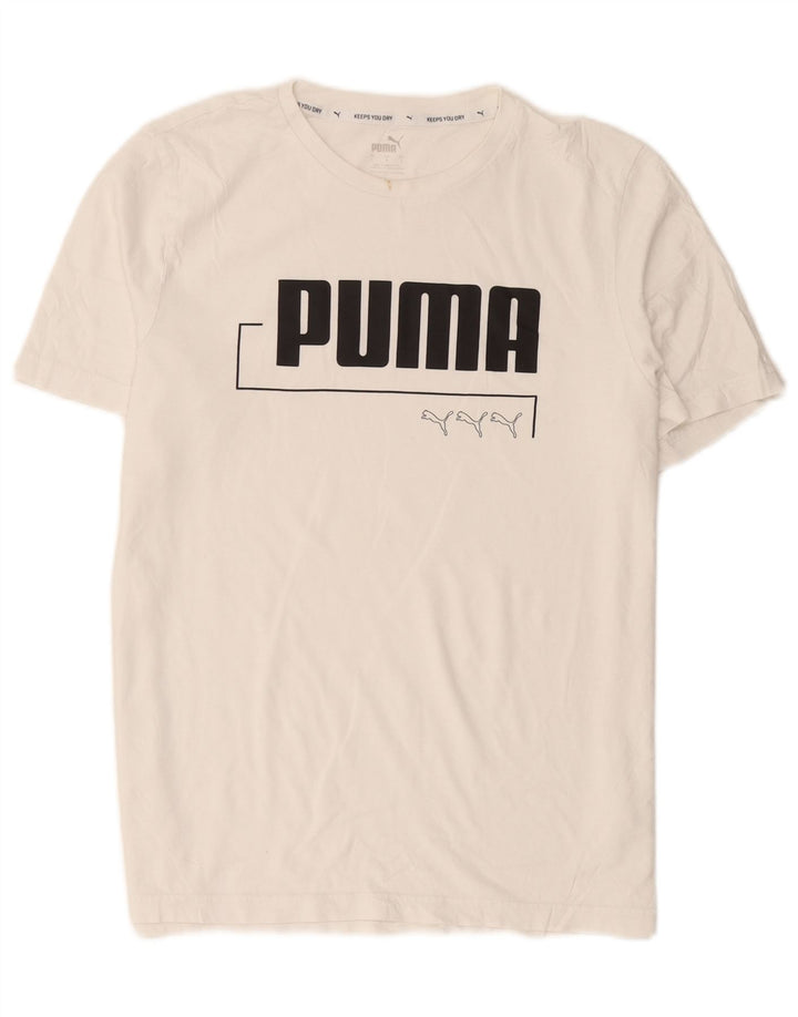 Tricou grafic Puma pentru bărbați Top mare din bumbac alb