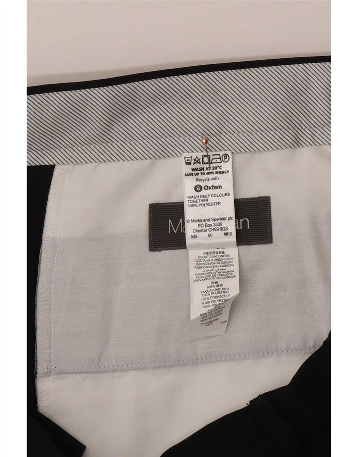 Pantaloni casual drepti pentru bărbați Marks & Spencer W36 L31 poliester bleumarin