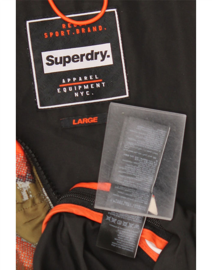 SUPERDRY jachetă de ploaie pulover cu glugă pentru bărbați UK 40 mare cu pete negre