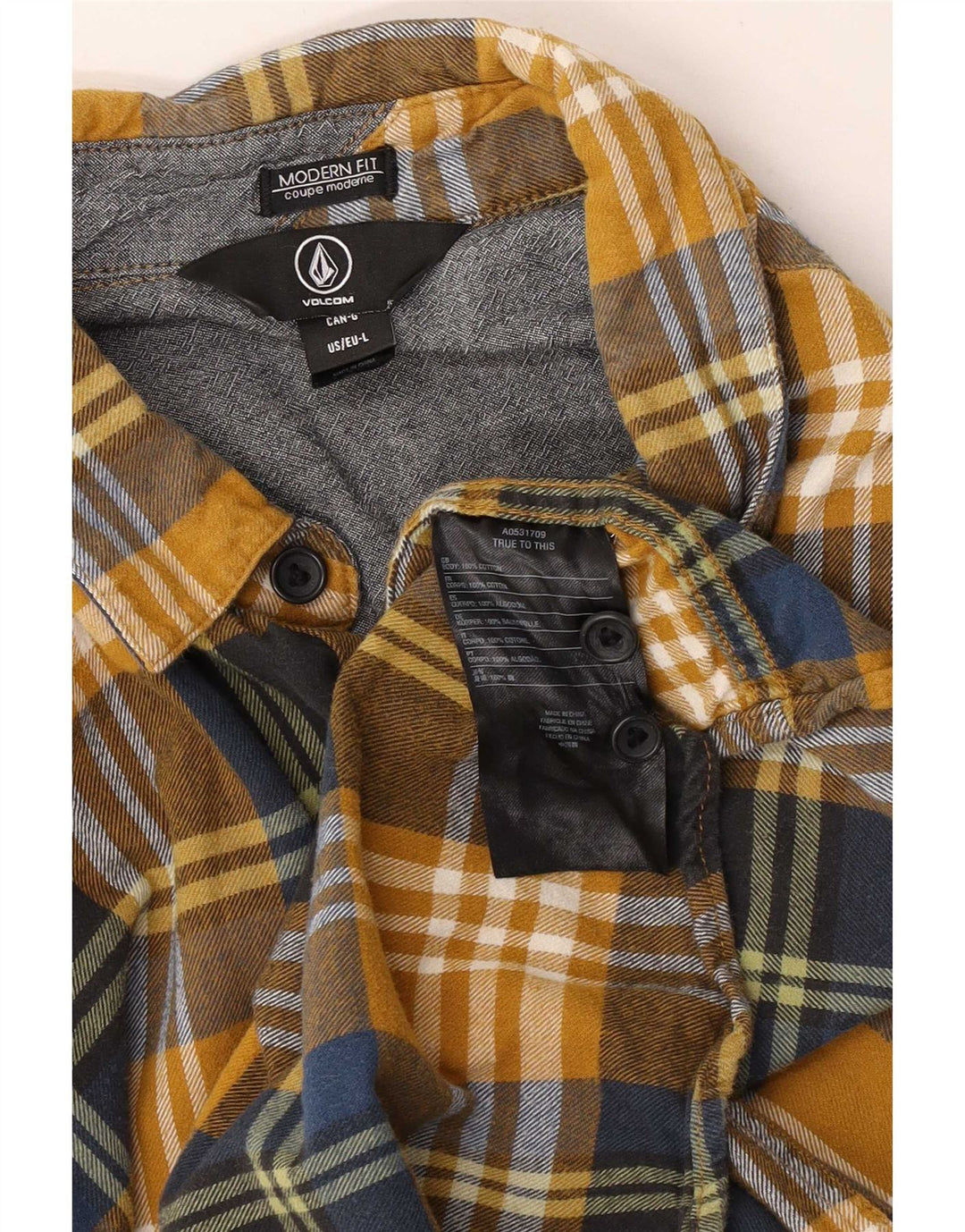 Cămașă din flanel pentru bărbați Volcom Modern Fit, bumbac cu carouri multicolore