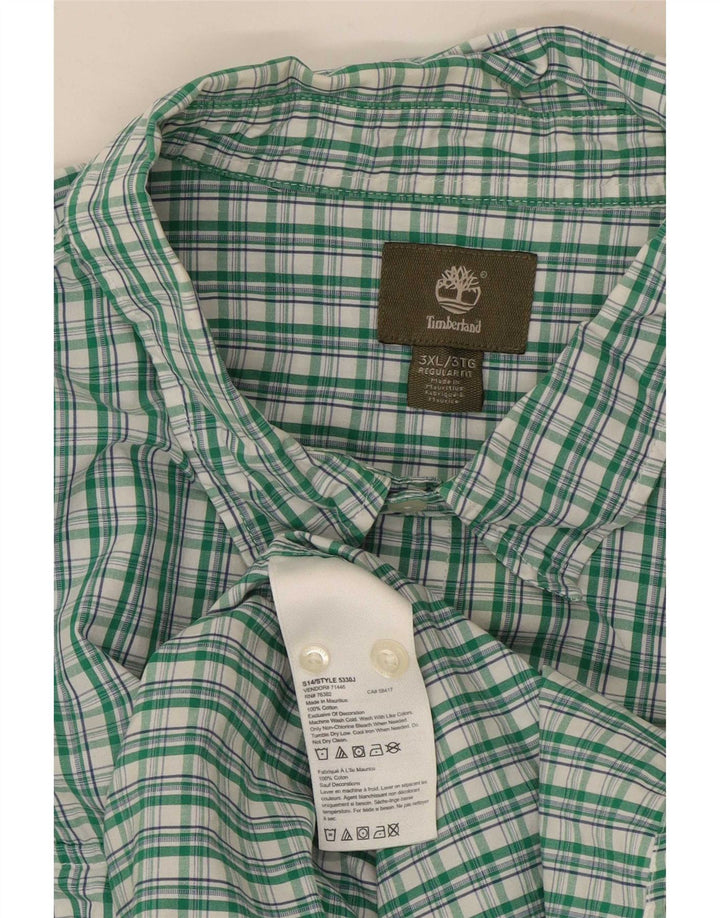 Cămașă Timberland Regular Fit 3XL pentru bărbați, bumbac vichy verde