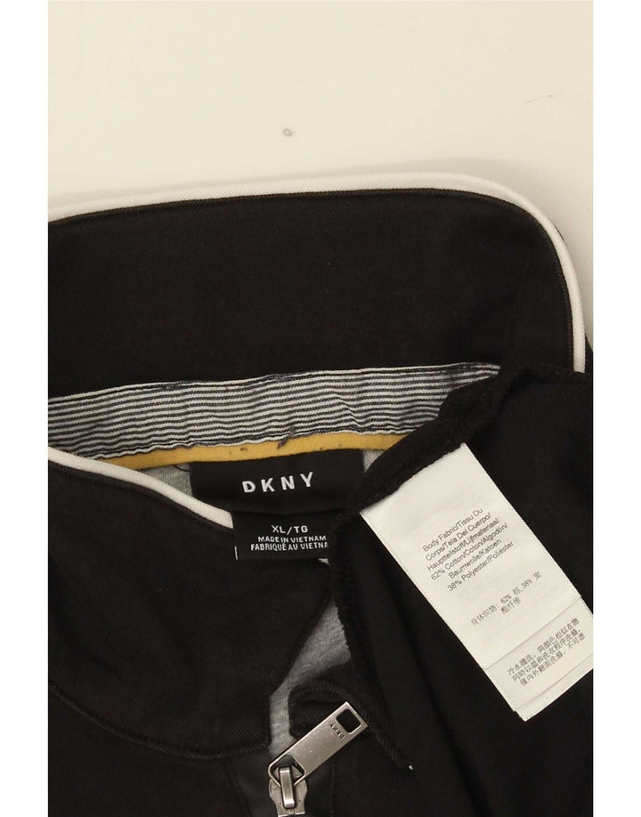 Tricou polo pentru bărbați Dkny XL bumbac negru