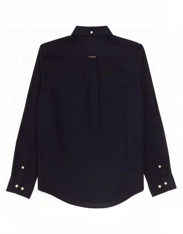Cămașă pentru bărbați Tommy Hilfiger, bumbac mediu albastru bleumarin