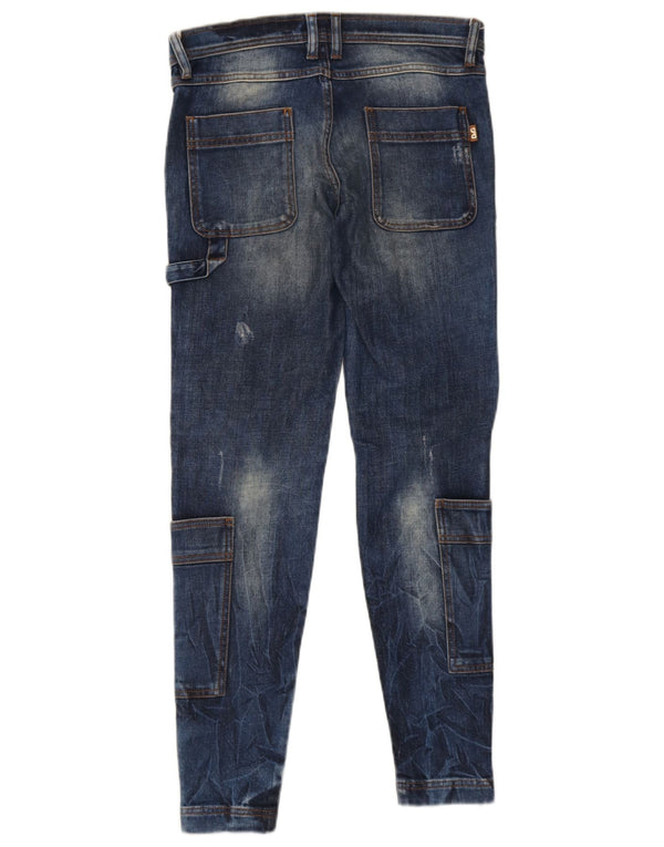 Blugi skinny învechiți pentru femei Dolce & Gabbana IT 40 Small W30 L30 Albastru