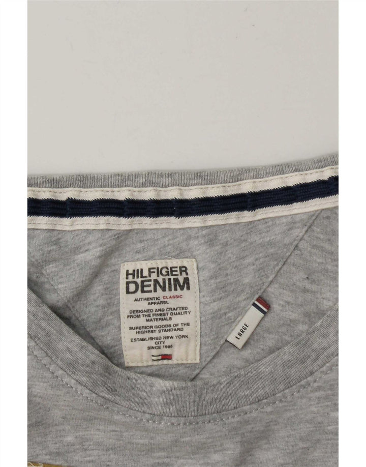 Tricou grafic Tommy Hilfiger pentru bărbați Top mare gri