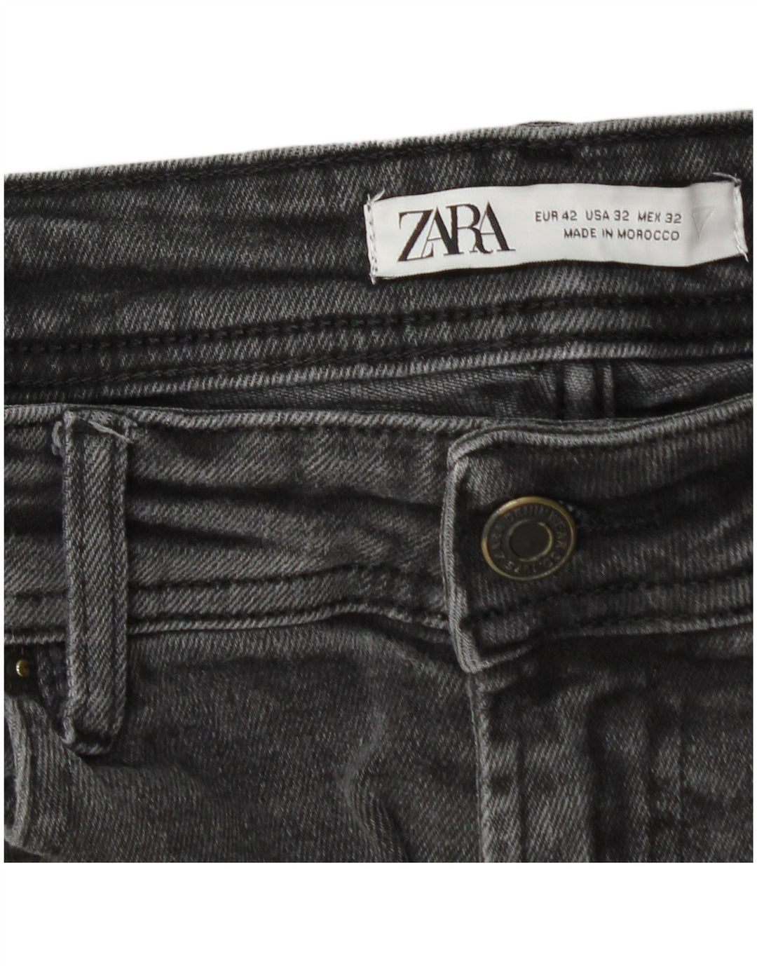 Blugi conici pentru bărbați Zara EU 42 Medium W32 L30 Gri