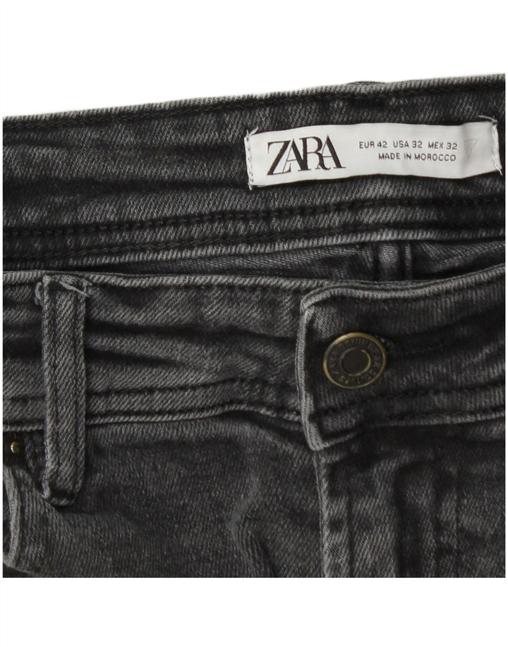 Blugi conici pentru bărbați Zara EU 42 Medium W32 L30 Gri