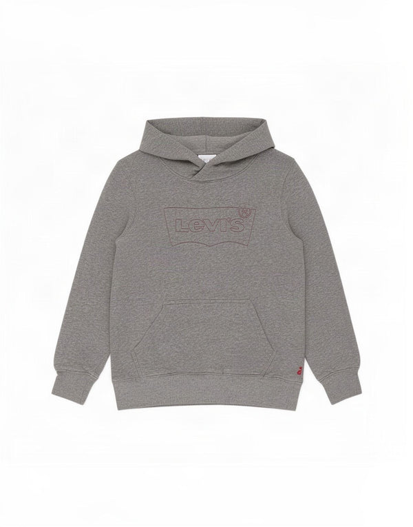 Pulover Levi's pentru băieți, cu capota, 11-12 ani, bumbac cu pete gri