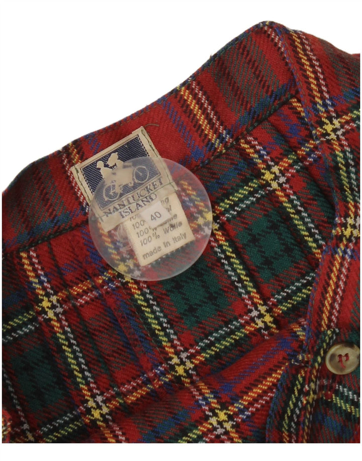 Fusta Mini Wrap pentru femei Nantucket Island IT 40 Small W26 Red Check Wool