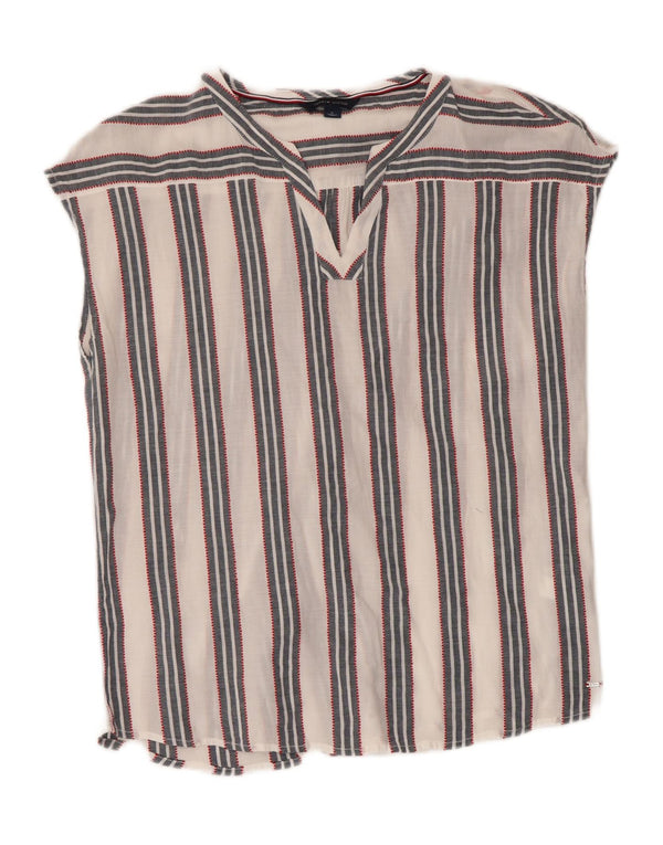 Bluză fără mâneci pentru femei Tommy Hilfiger UK 14 Medium White Striped