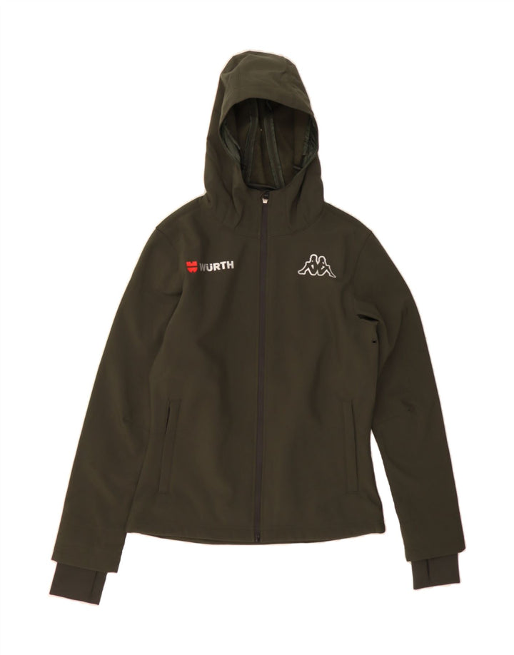 KAPPA Mens Zip Hoodie Sweater Medium Khaki Polyester Vintage Kappa and Second-Hand Kappa from Messina Hembry 