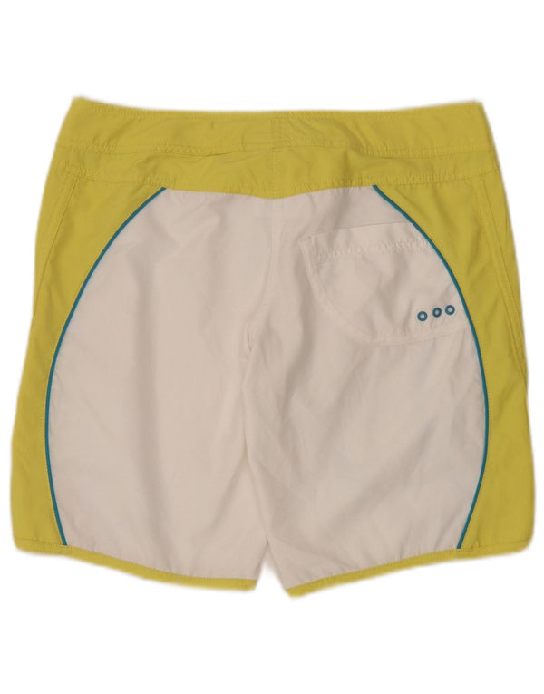 Pantaloni scurți de înot Adidas pentru femei UK 12 Medium White Colorblock Poliester