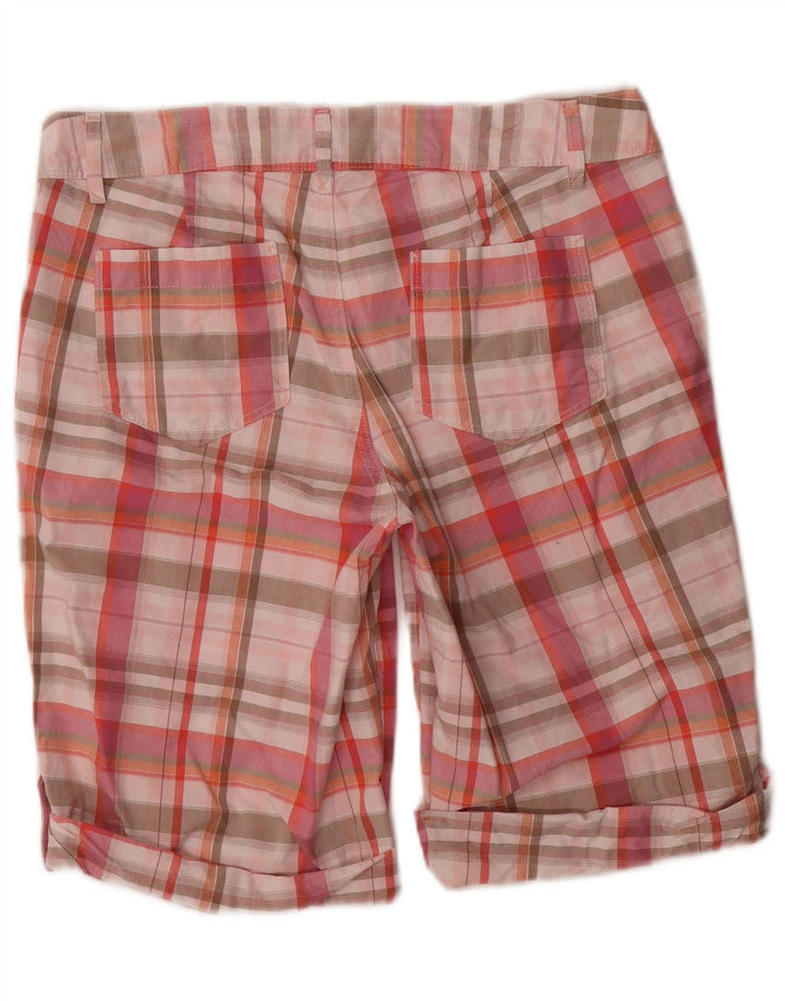 EDDIE BAUER Pantaloni scurti chino pentru femei US 6 Medium W32 Pink Check Bumbac