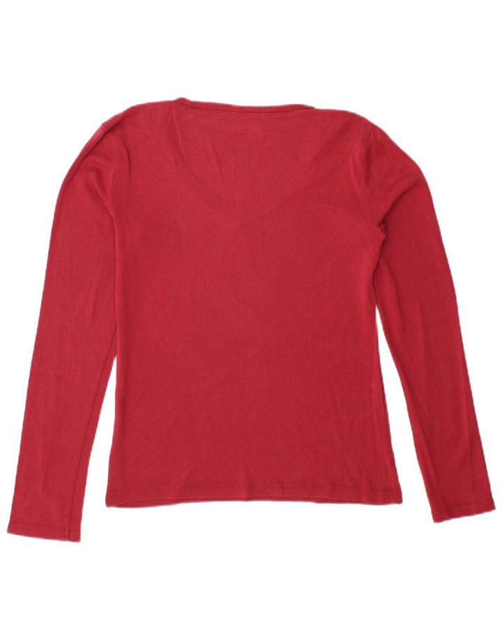 TOMMY HILFIGER Top pentru femei cu mânecă lungă UK 10 Small Red
