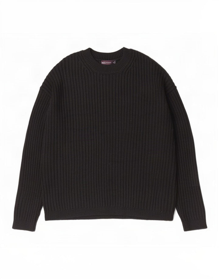 Pulover pentru femei Marks & Spencer cu decolteu triplu UK 14 Medium Negru