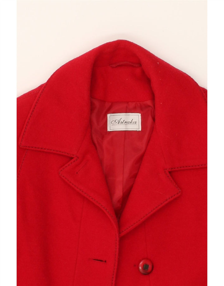 VINTAGE Womens Overcoat UK 10 Small Red Wool Vintage Vintage and Second-Hand Vintage from Messina Hembry 