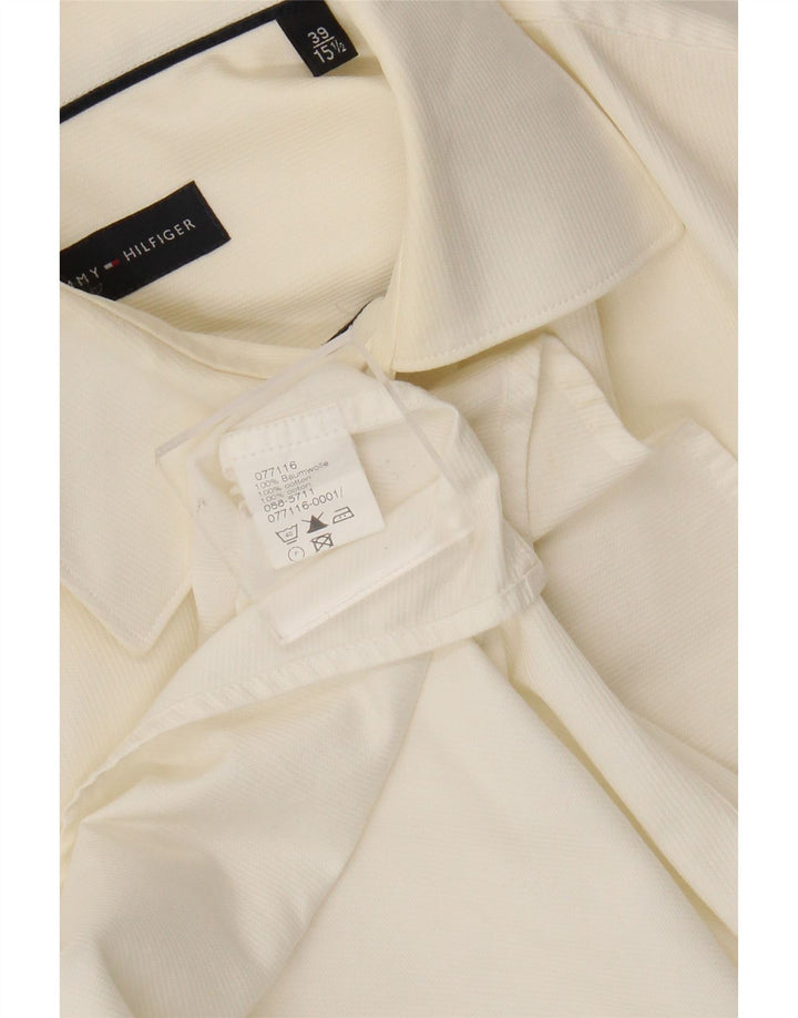 Cămașă pentru bărbați Tommy Hilfiger Mărimea 39 15 1/2 Mediu Bumbac alb