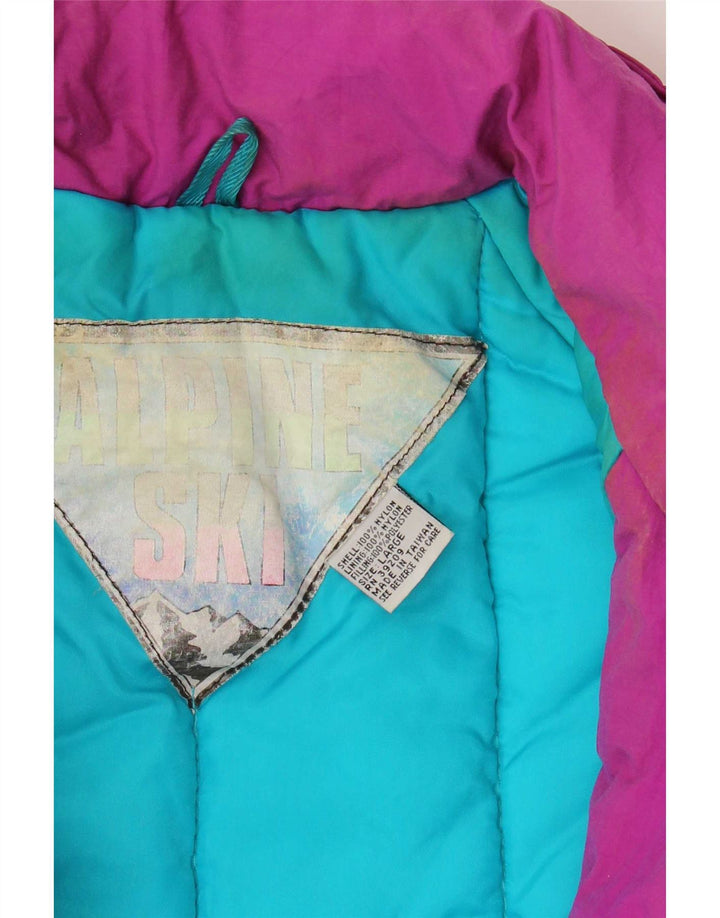 Jachetă de schi vintage pentru bărbați UK 40, mare, multicoloră, din nailon