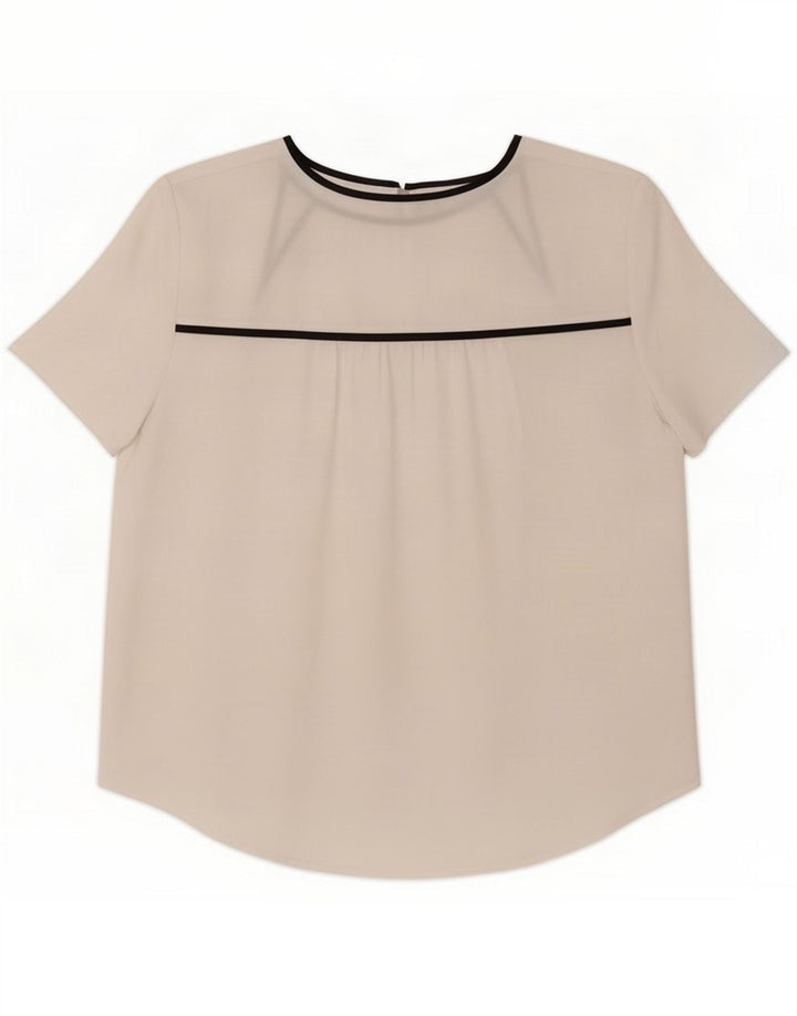 Armani Exchange Bluză pentru femei Top UK 14 Medium White Colorblock Poliester