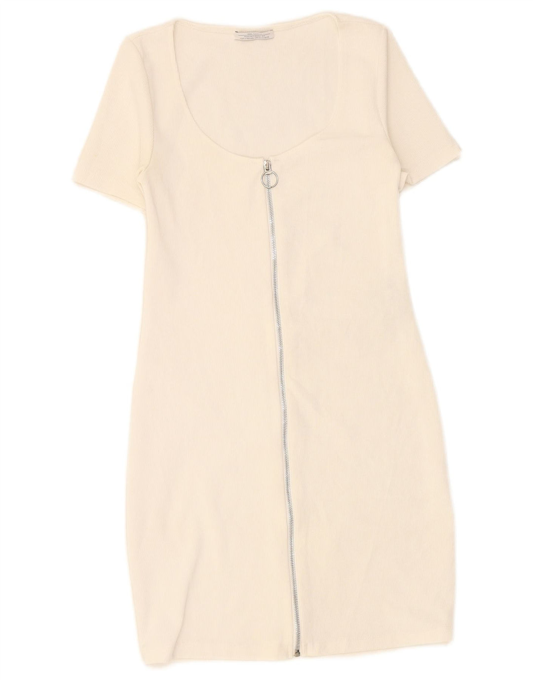 ZARA Womens Trafaluc Bodycon Dress UK 12 Medium White Polyester