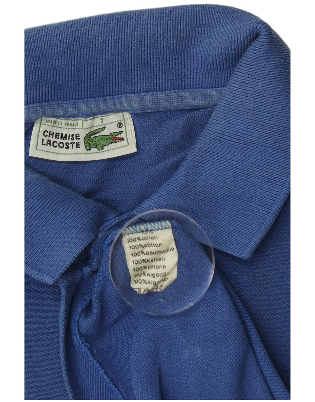 Tricou polo pentru bărbați LACOSTE Mărimea 7 2XL Bumbac albastru