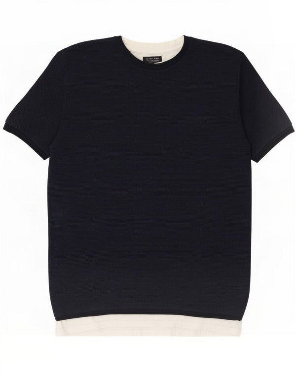 Tricou pentru bărbați Zara Top mare, bleumarin, color block