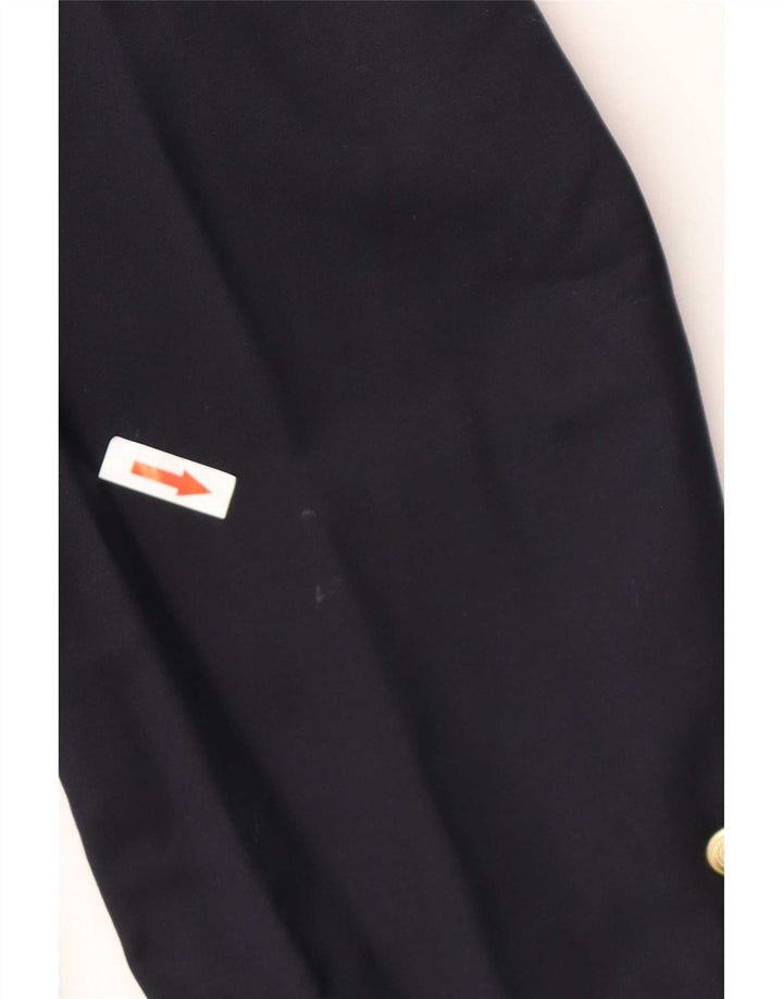 Jachetă Blazer cu 1 buton pentru bărbați, cu tăiere obișnuită, Marea Britanie 44 2XL, lână nouă, albastru bleumarin