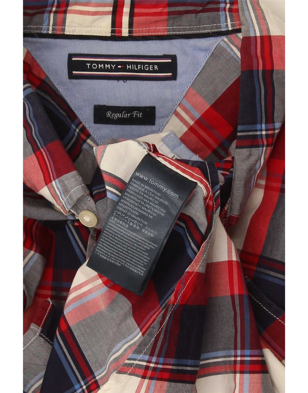 Cămașă pentru bărbați Tommy Hilfiger, cu tăiere obișnuită, din bumbac carouri multicoloră medie