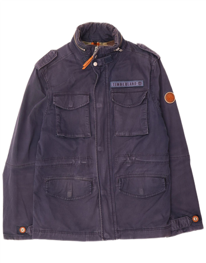 Jachetă militară pentru bărbați Timberland UK 38, bumbac, albastru bleumarin mediu