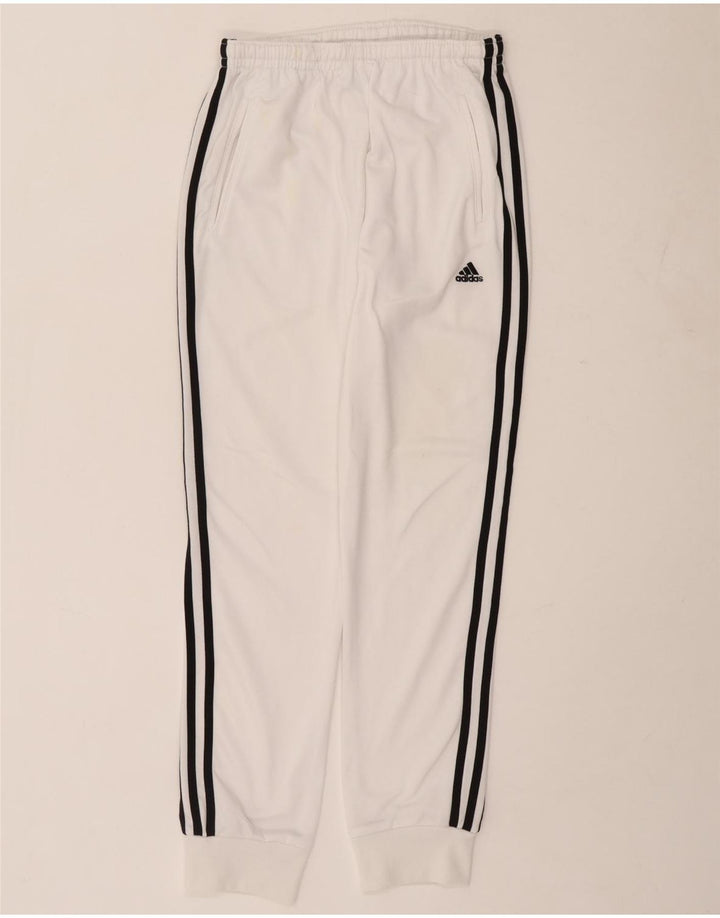 Pantaloni de trening pentru bărbați Adidas Pantaloni de jogging, mari, alb, poliester