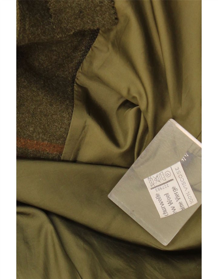 Jachetă Blazer Femei Resi Hammerer, cu 2 nasturi, IT 44 Medium Kaki Check Lână