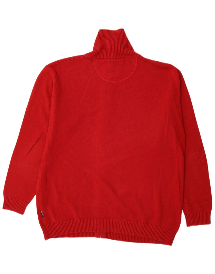 Pulover cardigan pentru bărbați Basefield 2XL bumbac roșu