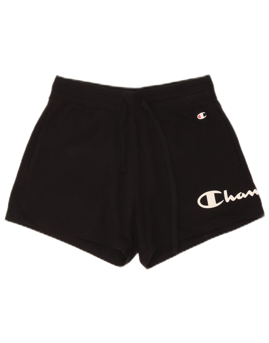 Pantaloni scurți sport grafic Champion pentru femei UK 12 Medium Black