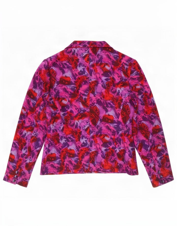 Blazer Vintage pentru femei cu 2 nasturi UK 12 Medium Multicolor Floral