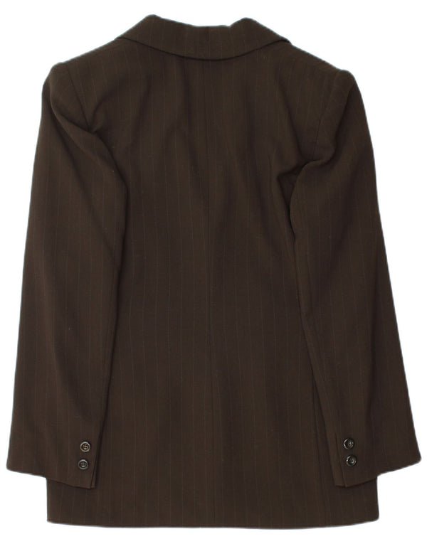 Sacou blazer pentru femei Selene, cu 3 nasturi, UK 12, maro mediu, cu dungi