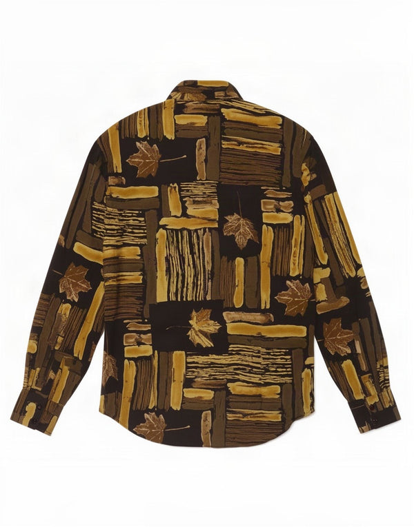 Cămașă Vintage bărbați Mediu Multicolor Patchwork Viscoză