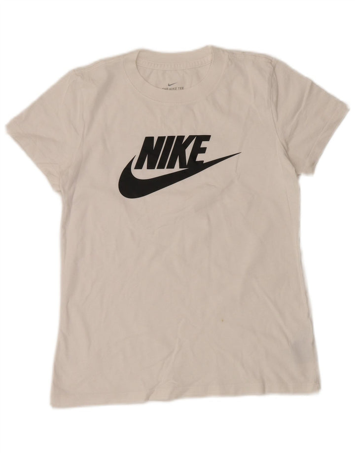 Tricou grafic pentru femei NIKE Top UK 6 XS Bumbac alb