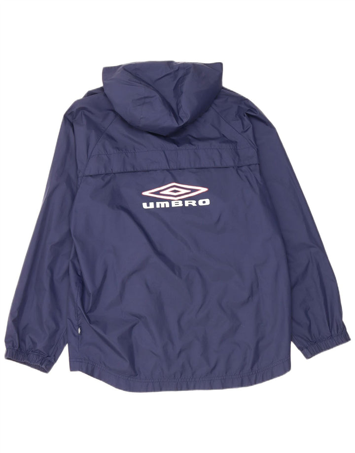 UMBRO Jachetă de ploaie cu glugă cu grafică pentru bărbați UK 36 Mic nailon bleumarin