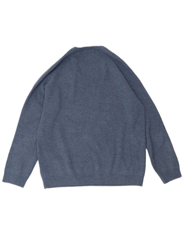 Pulover pentru bărbați Marks & Spencer, cu gât crew, XL, poliester albastru
