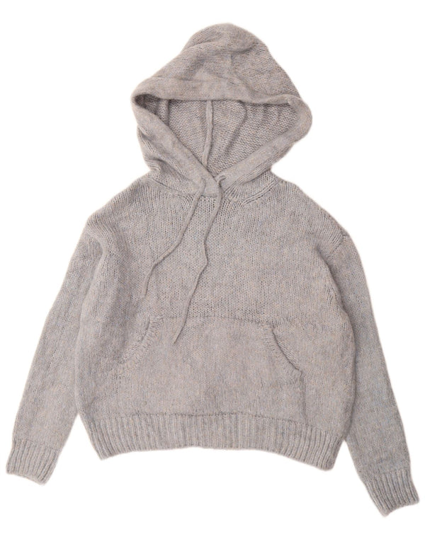 Pulover cu glugă supradimensionat pentru femei ZARA UK 10 Mic albastru pete