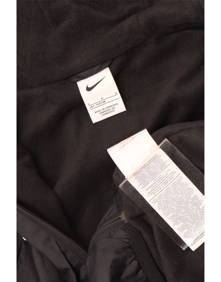 Jachetă de vânt cu glugă Nike pentru băieți 12-13 ani Poliester negru mediu