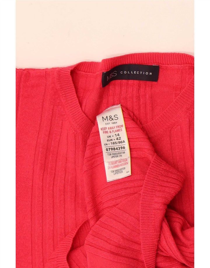 Pulover pentru femei Marks & Spencer Crop Crew Deck Pulover UK 14 Medium Pink