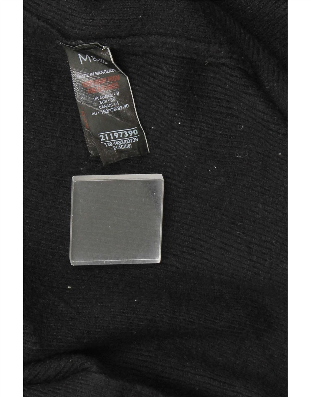 Pulover cardigan deschis pentru femei Marks & Spencer UK 8 Mic Negru