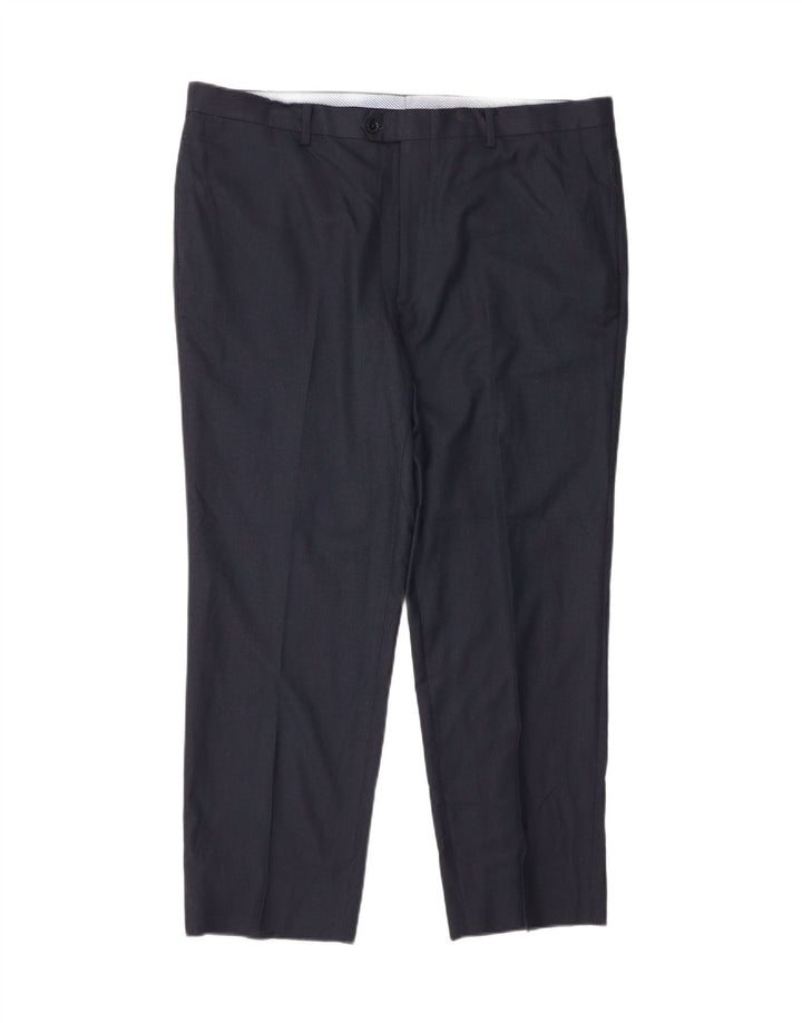 TOMMY HILFIGER Mens Slim Suit Trousers W40 L28 Navy Blue Polyester Vintage Tommy Hilfiger and Second-Hand Tommy Hilfiger from Messina Hembry 