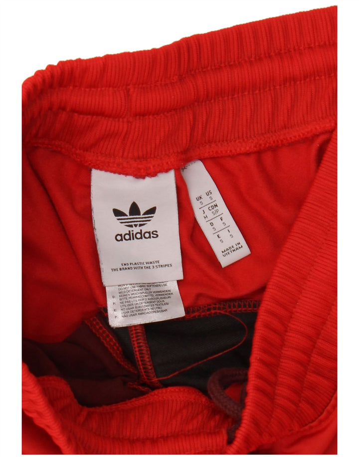Pantaloni de trening Adidas pentru bărbați, roșu, poliester color bloc